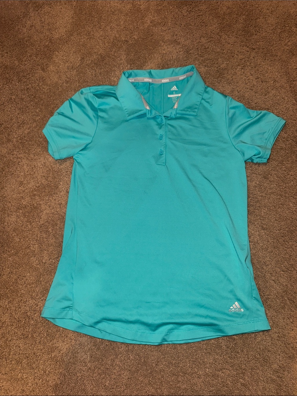 Women's Small Adidas Golf Top in Blue Green Color